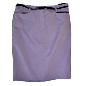 Calvin Klein Lilac Pencil Skirt Size 8 Lined With Belt